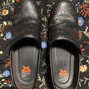 Dansko Black Embossed Clogs 41